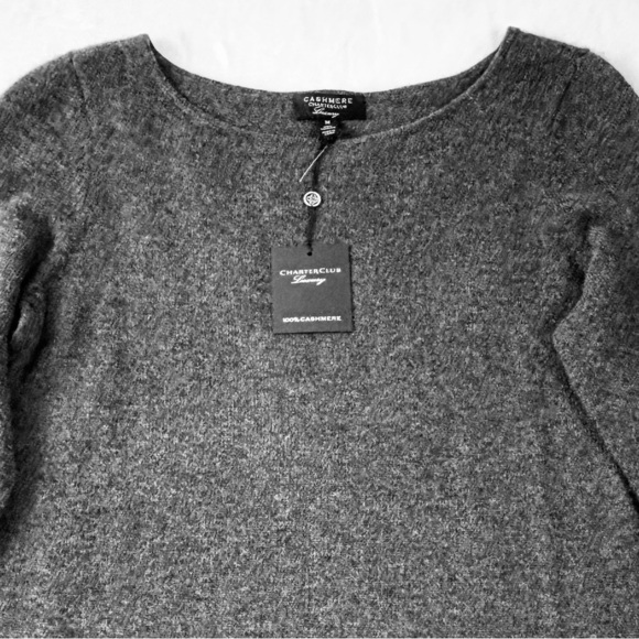 NWT 100% Cashmere Dress Mid Length Transitional Timeless Lightweight Luxury sz M - Picture 4 of 9